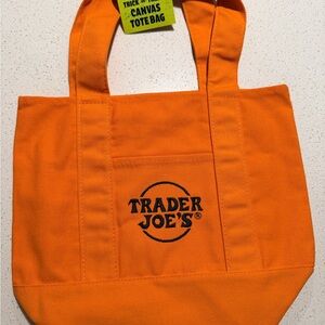 Trader Joe's Orange Canvas Tote Bag